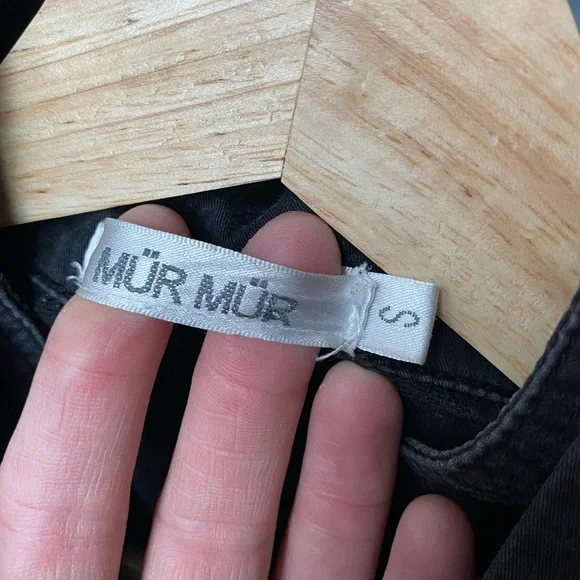 🚫SOLD OUT🚫 MÜR MÜR Charcoal Hooded Utility Jacket Military Style Casual Crop S - Picture 10 of 11